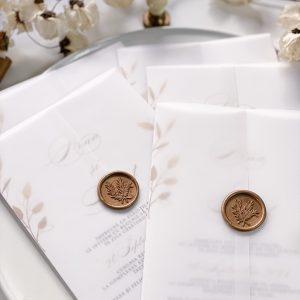 Invitație white&gold